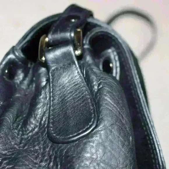 GIANI BERNINI Black Leather Crossbody Medium Purse Triple Compartment Envelope - Picture 7 of 14